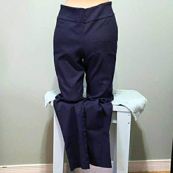 Navy Pullon Straight Pants 10 - Picture 1 of 5
